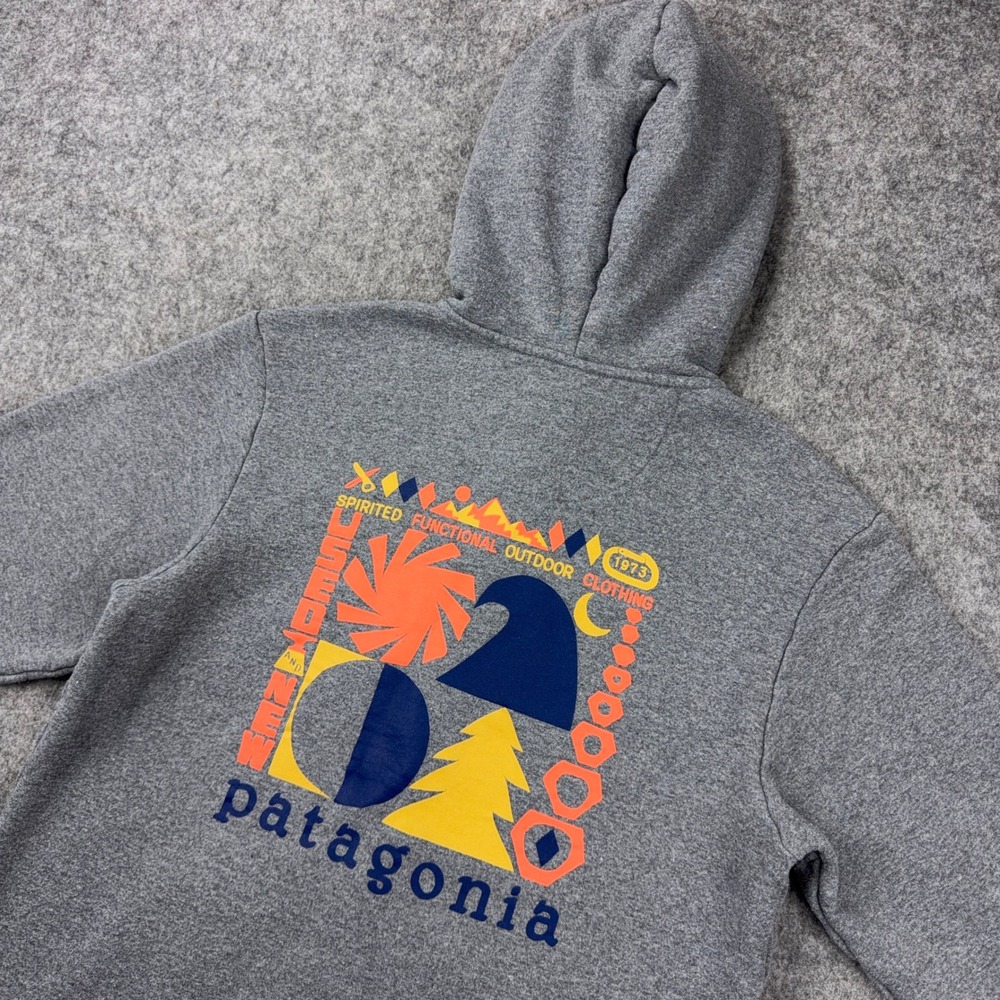 Patagonia Hoodie Mens Medium Gray Uprisal Full Zip Fleece Sweatshirt Hiking